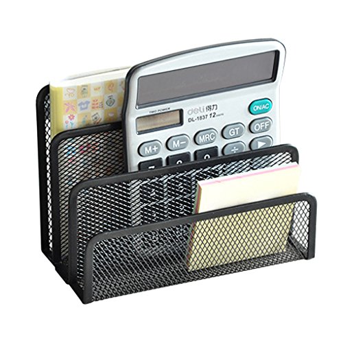 Metal Mesh Desktop Organizer Memo Holders Vertical Magazine Display File Folder Letter Holders for Home School Office Use