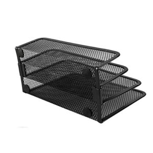 Metal Mesh Desktop Organizer Memo Holders Vertical Magazine Display File Folder Letter Holders for Home School Office Use