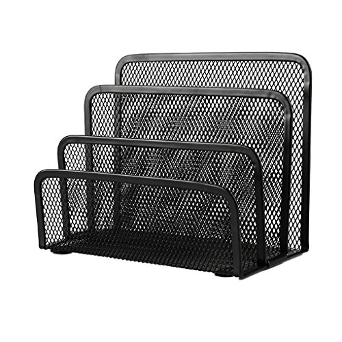 Metal Mesh Desktop Organizer Memo Holders Vertical Magazine Display File Folder Letter Holders for Home School Office Use