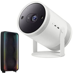 samsung sp-lsp3blaxza the freestyle projector bundle with samsung mx-st90b sound tower high power audio portable speaker