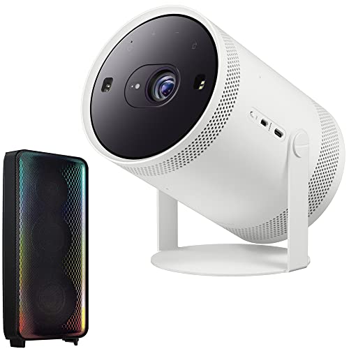 Samsung SP-LSP3BLAXZA The Freestyle Projector Bundle with Samsung MX-ST90B Sound Tower High Power Audio Portable Speaker