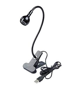 liyafy clamp desk lamp clip on reading light 3000-6500k adjustable color temperature 4 illumination modes(black)