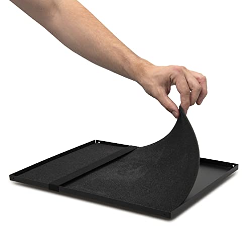 Large Tripod Tray Attachment - Platform Holder for Laptop, Notebook, Projector, and Equipment - 1/4" to 3/8" Screw - Complete with Storage Bag