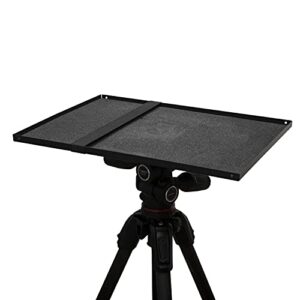 Large Tripod Tray Attachment - Platform Holder for Laptop, Notebook, Projector, and Equipment - 1/4" to 3/8" Screw - Complete with Storage Bag