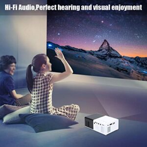 Portable Video Projector with Tripod,1800LM Home Theater Projector 1920 x 1080P, 24-60" Projection Display, 30,000 Hours LED Life Compatible with HDMI,USB,AV for Entertainment(Black+White-US)