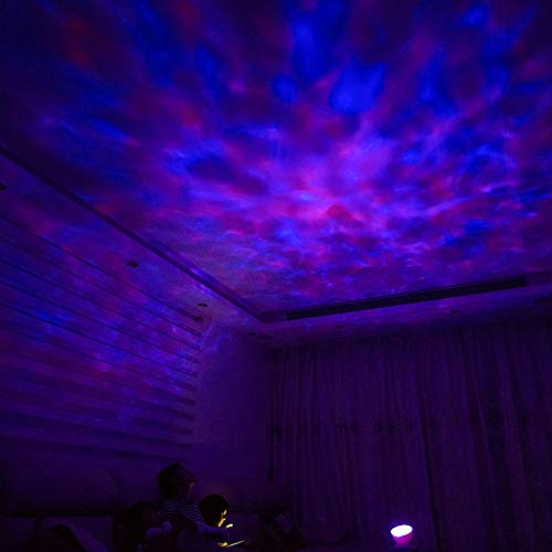 Ocean Waves Night Light, Romantic Color Changing LED Ocean Projector Light with Music Player, for Living Room Bedroom