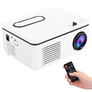 mini projector, s361 1080p portable projector hd home led projector for desktop / dvd / mobile phone / speaker,for home party traveling camping,(us 100-240v)(white)