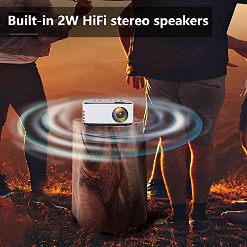 GOWENIC Mini Home Theater WiFi Projector, 500LM 1080P Supported, Portable Mini DVD Projector for Outdoor Movies, for Smartphone Tablet Laptop TV Stick Home Theater(#2)