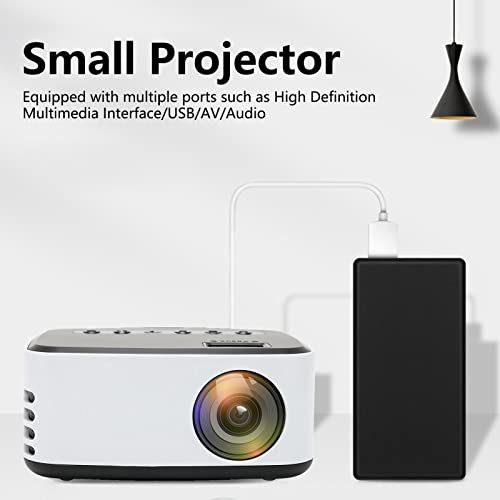 GOWENIC Mini Home Theater WiFi Projector, 500LM 1080P Supported, Portable Mini DVD Projector for Outdoor Movies, for Smartphone Tablet Laptop TV Stick Home Theater(#2)