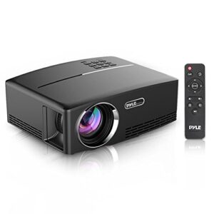 pyle multimedia home theater projector – portable hd 1080p led with usb hdmi digital data system projection for entertainment video photo game full cinema movie in your laptop – prjg98