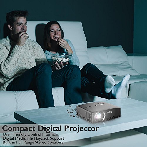 Pyle Multimedia Home Theater Projector - Portable HD 1080p LED with USB HDMI Digital Data System Projection for Entertainment Video Photo Game Full Cinema Movie in Your Laptop - PRJG98