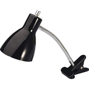 Lorell 10-watt LED Bulb Desk Clip-on Lamp, 15.5" x 3", Black