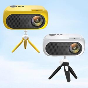 projector, (u.s. standard) led portable mini projector hd 1080p projector u disk plug-in card, home hd projector, with tripod, external audio connection, family wonderful gifts