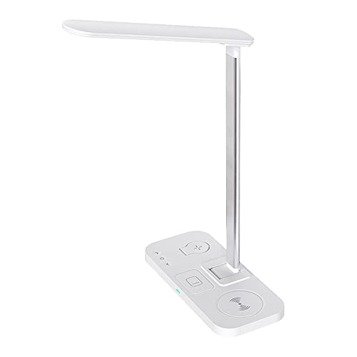 SGDSF 15W QI Quick Wireless Charger LED Desk Lamps Dimmable Eye Table Lamp Watch Charging for Home Office Light