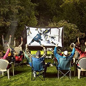 Backyard Theater Kit | Recreation Series System | 11' Front and Rear Projection Screen with 1080p HD Savi 4000 Lumen Projector, Sound System, Streaming Device w/WiFi (EZ-100)