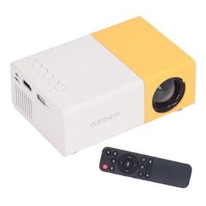 portable mini movie projector, tft lcd screen 1920×1080 resolution with 24‑60in huge screen, super heat dissipation projector with 30000 hours long life(us plug)