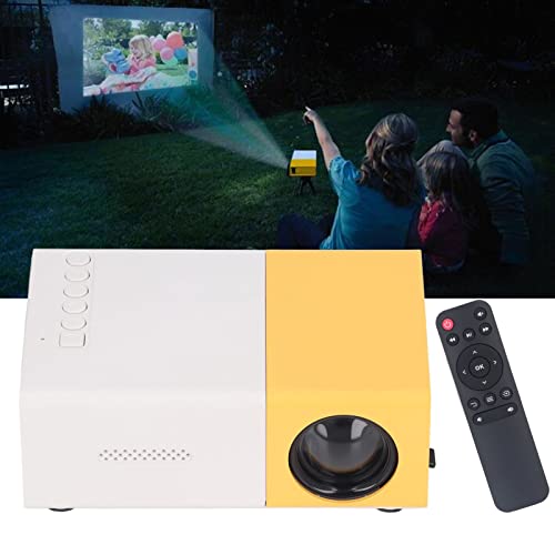 Portable Mini Movie Projector, TFT LCD Screen 1920x1080 Resolution with 24‑60in Huge Screen, Super Heat Dissipation Projector with 30000 Hours Long Life(US Plug)