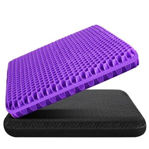 large gel seat cushion, cooling seat cushion, absorbs pressure points, purple seat cushion, wheelchair cushions, gel cushion for office chair home car seat cushion, with non-slip cover 1