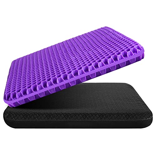 Large Gel Seat Cushion, Cooling seat Cushion, Absorbs Pressure Points, Purple Seat Cushion, Wheelchair Cushions, Gel Cushion for Office Chair Home Car seat Cushion, with Non-Slip Cover 1