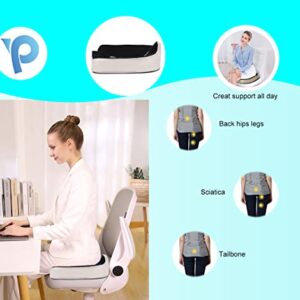 Memory Foam Seat Chair Cushion Relieve Sciatica Pain Coccyx Pain Comfortable seat Cushion Ergonomic Design Used for Office Chair Cushions car seat Cushions and Wheelchair Cushions