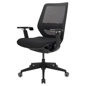 WorkPro® Sentrix Ergonomic Mesh/Fabric Mid-Back Manager's Chair, 3D Arms, Black