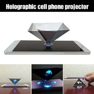 SDLAJOLLA Mini Projector Home Movie Projector Portable Home Theater movie Projector Holographic 3D Pyramid Display for Smart Phones Home Theatre