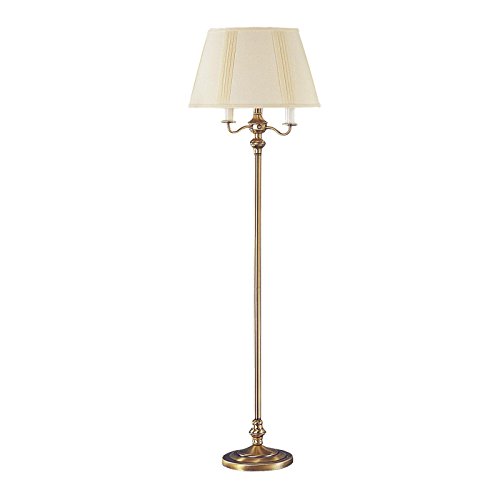 Cal Lighting BO-315-AB 150-Watt 6-Way Mechanism Floor Lamp, Antique Brass