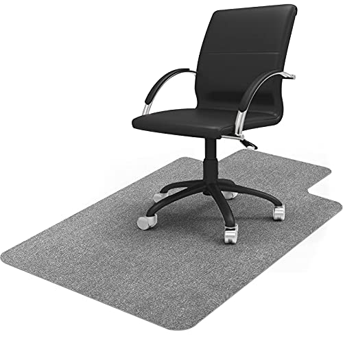 Vicwe Office Chair Mat, 1/6" Thick 48" x 36" with Lip Multi-Purpose Desk Chair Mat for Hardwood Floor, Upgraded Version (Light Gray, 36"x48" with Lip)