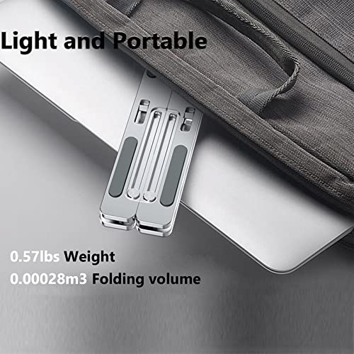 TENGYI T up Portable Laptop Stand, Multi-Angle Riser with Heat-Vent, Aluminum X-Shaped Computer Holder with Anti-Slip Rubber Compatible with 9-15.6 inch Notebooks PAD and so on (Silver)