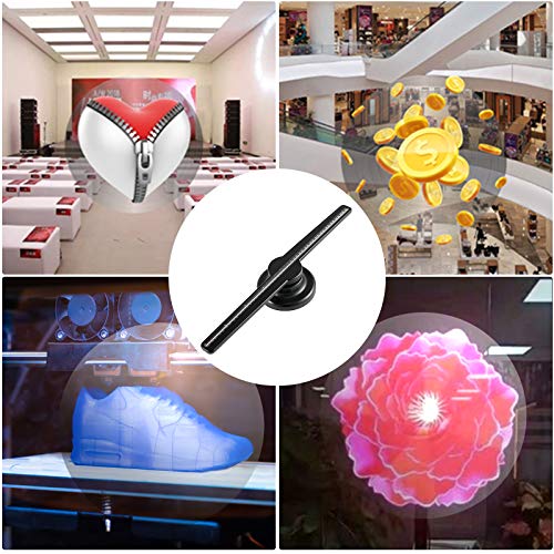 VEVOR 3D Holographic Fan 42cm Diameters Hologram Fan with 224 Led Lamps 3D Hologram Projector 450x224 Resolution Holographic Led Fan Display Support for Windows XP/7/8/10/Android Advertising Display