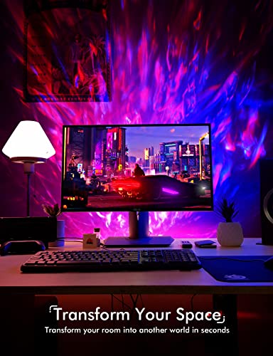 Rossetta Star Projector, Galaxy Projector for Bedroom, Space Dog Galaxy Light Projector LED Desk Lamp with Bluetooth Speaker and White Noise, Night Light for Kids Adults Game Room Decor, Home Office