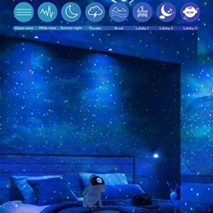 Rossetta Star Projector, Galaxy Projector for Bedroom, Space Dog Galaxy Light Projector LED Desk Lamp with Bluetooth Speaker and White Noise, Night Light for Kids Adults Game Room Decor, Home Office