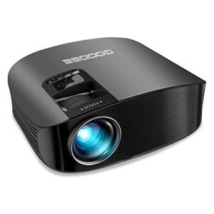 Projector, GooDee 2021 Upgrade HD Video Projector 6800L Outdoor Movie Projector, 1080P and 230" Support Home Theater Projector