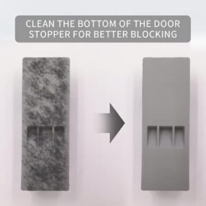 Oicozy Door Stopper, Anti-Slip Rubber Security Door Stop with Holder, Heavy Duty Doorstop, Door Wedge Stopper Works on All Floor Types, Home Improvement - 3 Pack (Gray)