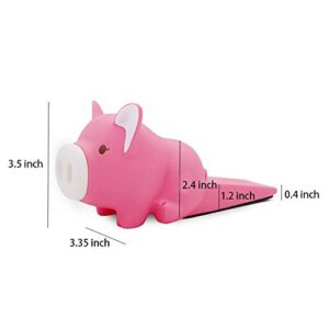 Rubber Door Stopper Cartoons Creative Cute Pig Door Block for Child Safety Guards, Resistant Grip Finger Protector(Flesh)