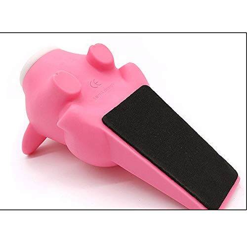 Rubber Door Stopper Cartoons Creative Cute Pig Door Block for Child Safety Guards, Resistant Grip Finger Protector(Flesh)