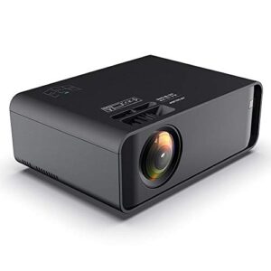 video projector, 800x480p 1500 brightness 1000:1 contrast hd led movie projector support red blue 3d, mini portable projector home theater support dual usb/hdmi/vga/av/ktv(black)