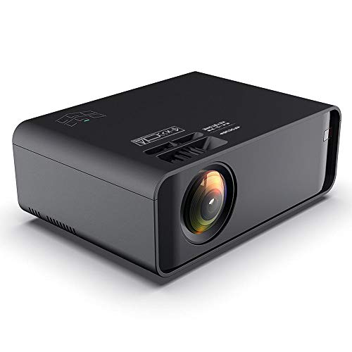 Video Projector, 800x480P 1500 Brightness 1000:1 Contrast HD LED Movie Projector Support Red Blue 3D, Mini Portable Projector Home Theater Support Dual USB/HDMI/VGA/AV/KTV(Black)