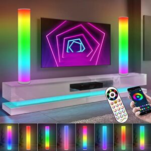 2 pack led floor lamp, color changing standing corner lamps, cool light kids floor lamp work with remote, smart dimmable lighting decoration floor lamps for living room, bedroom and gaming room