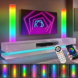 2 Pack Led Floor Lamp, Color Changing Standing Corner Lamps, Cool Light Kids Floor Lamp Work with Remote, Smart Dimmable Lighting Decoration Floor Lamps for Living Room, Bedroom and Gaming Room