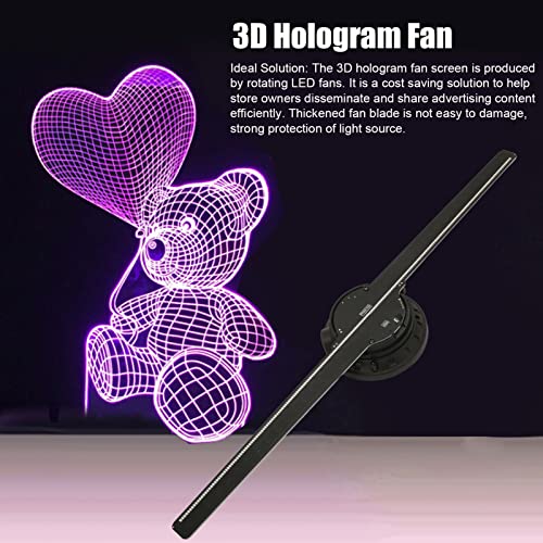 3D Hologram Fan Display, Support WiFi Holographic Advertising Fan Promotional Player Machine with 224 LED Beads for Business Store Signs for Store Display(#3)