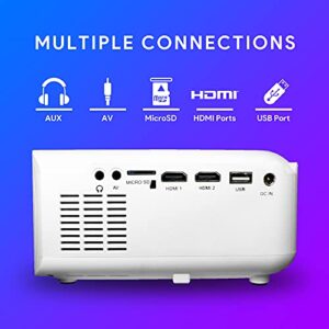 Ematic LED Projector - 1280 x 720 - Front - 720p - 20000 Hour Normal ModeHD - HDMI - USB