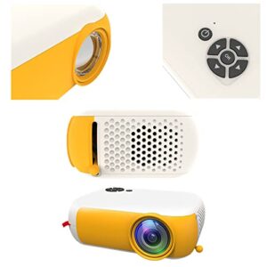 WiFi Blue-Tooth Projector, Native 1080P HD Projector 14-100 inch Projection Screen Home Video Projector, Portable Wireless Projector Compatible with Computer/Mobile Phone/Tablet/USB Flash (Yellow)