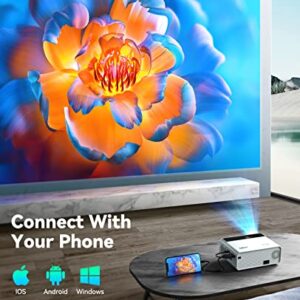 Mini Projector, CiBest Outdoor Projector 1080P Full HD, 2023 Upgraded 9500L Portable Projector, Small Home Movie Projector 200" Supported, Compatible with PS4, PC via HDMI, VGA, AV, and USB