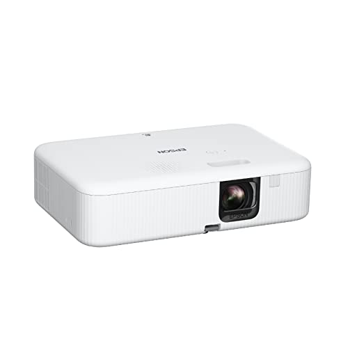 2022 New Upgrade Epson EpiqVision Flex CO-FH02 Full HD 1080p Smart Streaming Portable Projector, 3-Chip 3LCD, 3,000 Lumen Color/White Brightness, Android TV, Bluetooth, 5W Speaker, Home Entertainment