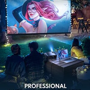 GooDee Projector 4K with WiFi and Bluetooth Supported, FHD 1080P Mini Projector for Outdoor Moives, 5G Video Projector for Home Theater Dolby Audio Zoom Portable Projector TV Stick PPT (YG600 Plus)