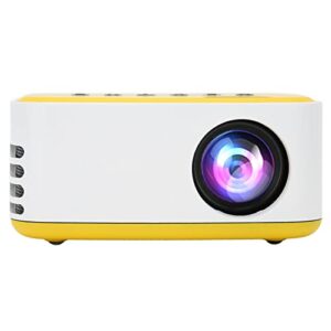 mini wifi projector,led usb connection 1080p inbuilt speaker portable projector with inbuilt speaker for home camping travel 100?240v,bright yellow(us plug)