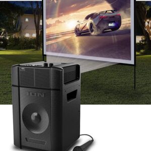 ION Projector DLX Bluetooth 30-150" Battery Indoor-Outdoor-Karaoke-Speaker HDMI (Renewed)