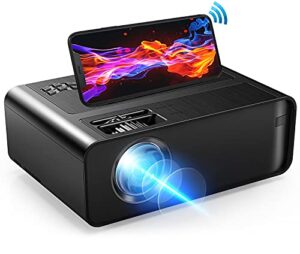mini projector for iphone, xinteprid wifi movie projector 2023 upgrade 9500l with synchronize smartphone screen, portable video projector 1080p hd supported 200″ compatible with android/ios/hdmi/usb