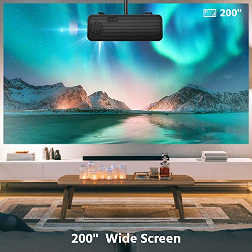 Mini Projector for iPhone, Xinteprid WiFi Movie Projector 2023 Upgrade 9500L with Synchronize Smartphone Screen, Portable Video Projector 1080P HD Supported 200" Compatible with Android/iOS/HDMI/USB